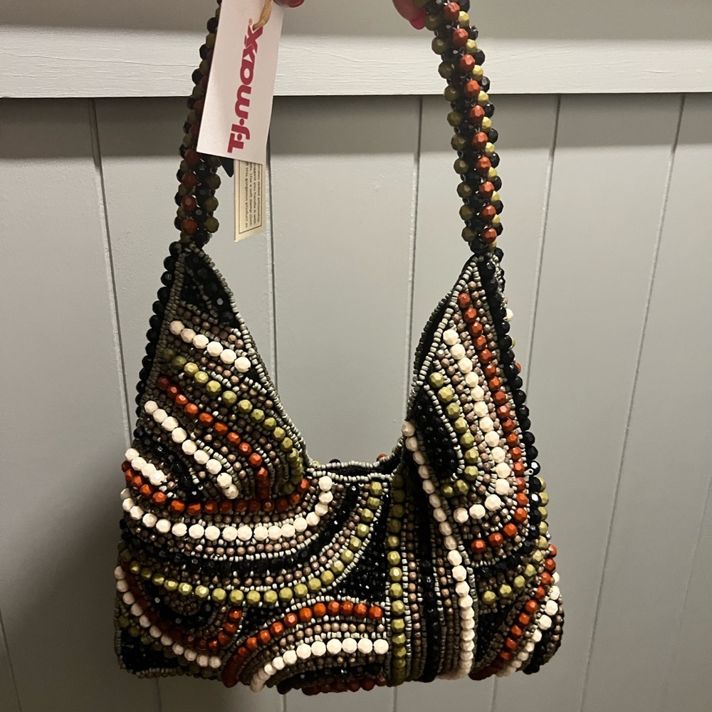 Beaded Multicolor Shoulder Bag